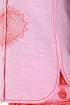 Embroidery short sleeveless top with round neckline
